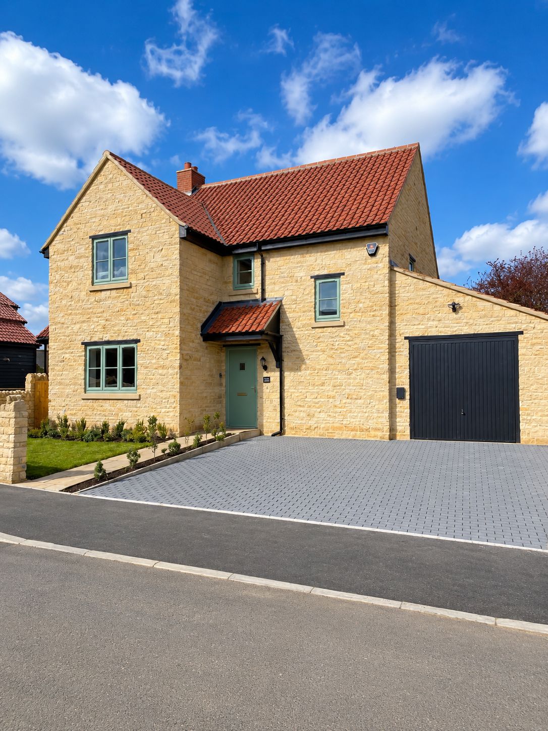 Peony House, Pepys Lane, Slipton - front elevation and driveway