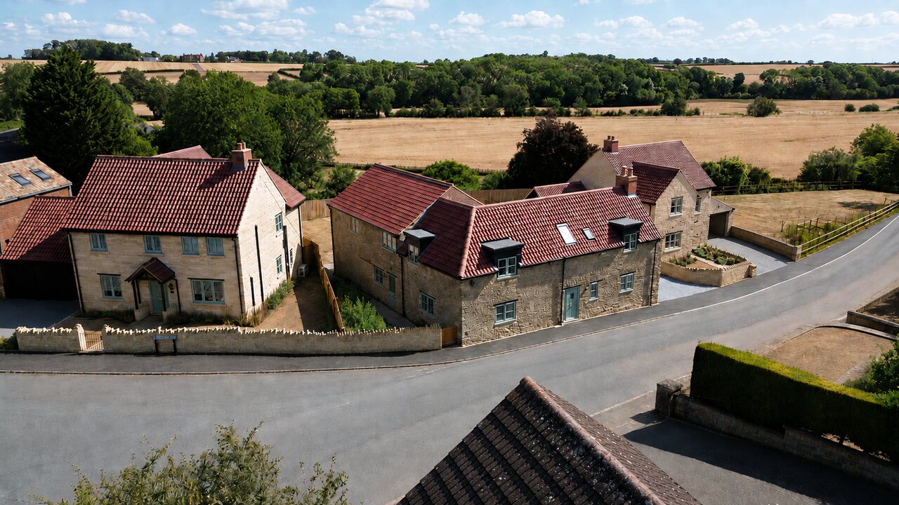 Pepys Lane, Slipton — completed stone homes in Northamptonshire countryside